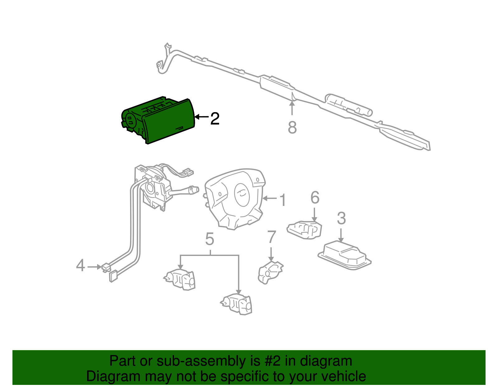 Airbag, I/P - GM (25809845)