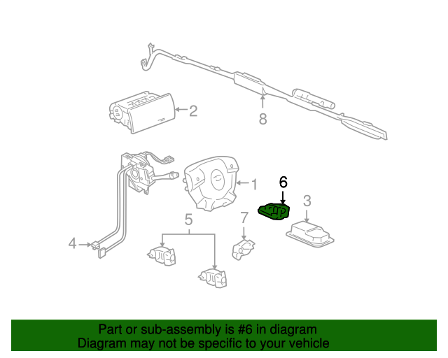 20062009 Hummer H3 Airbag Vehicle Rollover Sensor 25973140