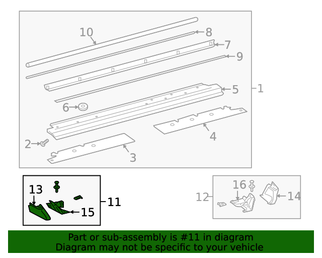 463-520-59-00 - Running Board End Cap 2019-2023 Mercedes-Benz ...