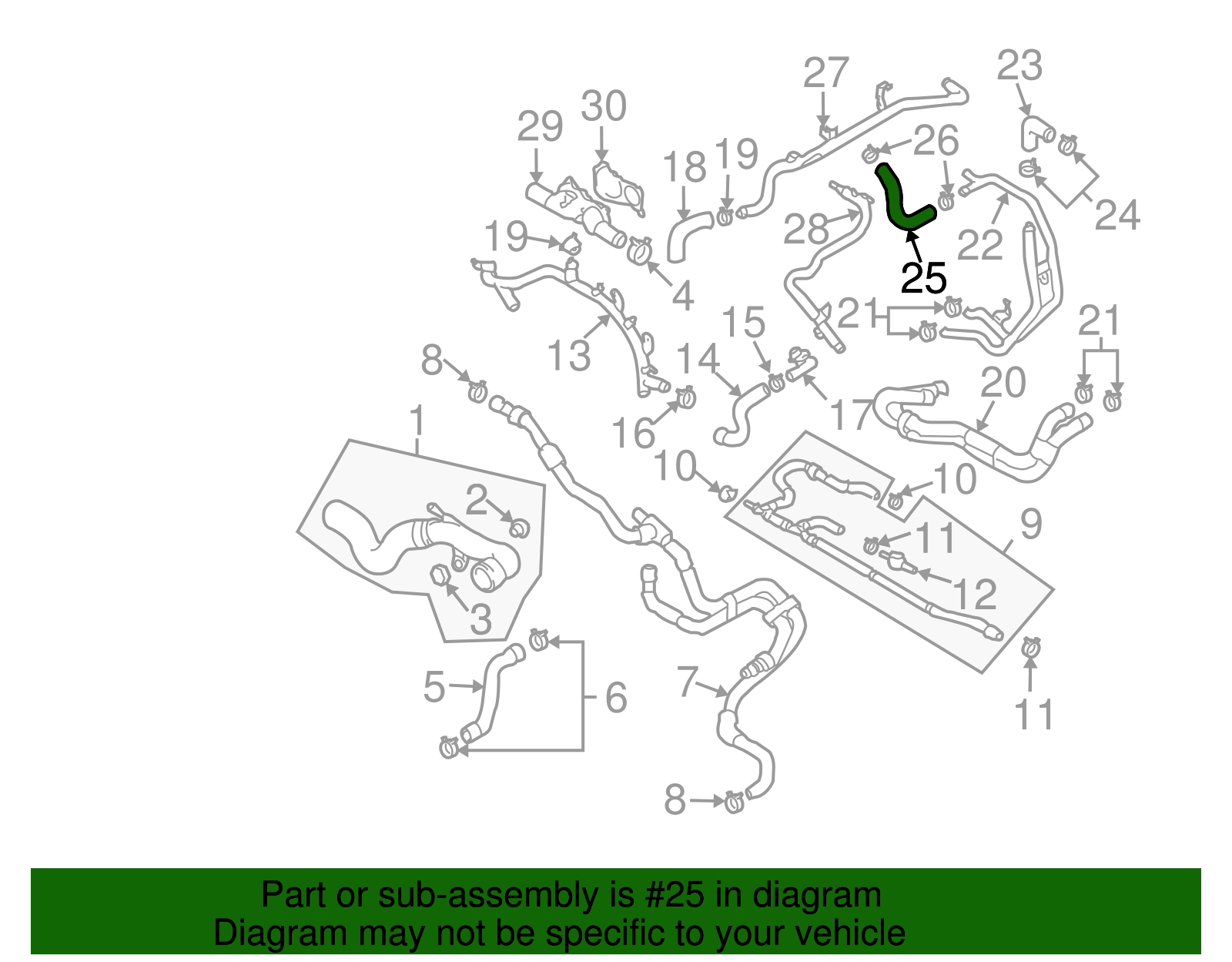Front Hose - Volkswagen (7L6-121-073)
