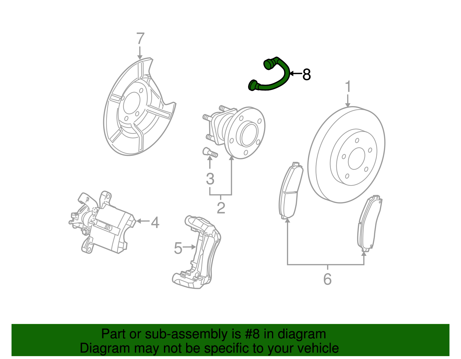 Hose Assembly, Rear Brake - GM (19366741)