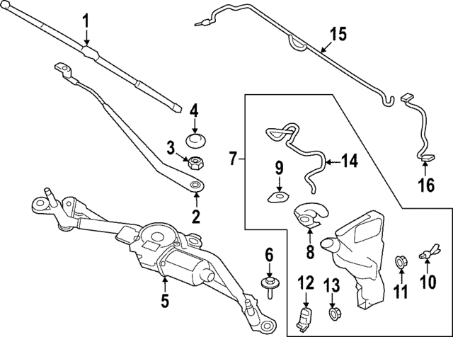 Genuine OEM Wiper Arm Part# T4A1174 Fits 2017-2023 Jaguar F-Pace 