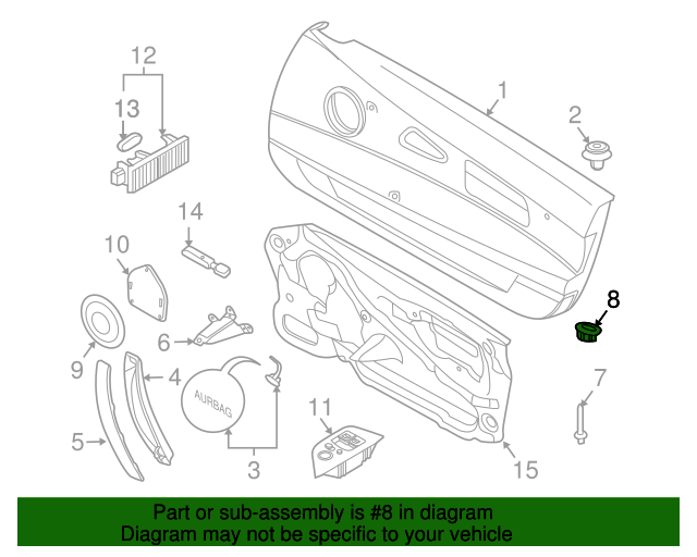 Genuine BMW 51417042868 Lock Knob Bezel FREE Shipping on Most