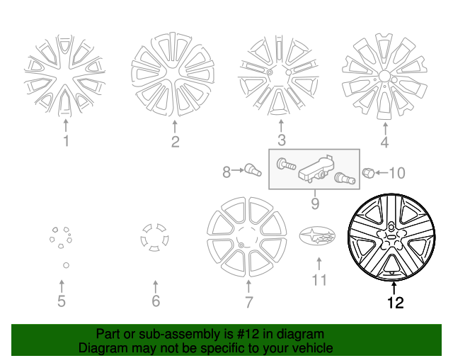 20152022 Subaru OEM NEW 1519 Subaru Legacy Outback Metallic Wheel