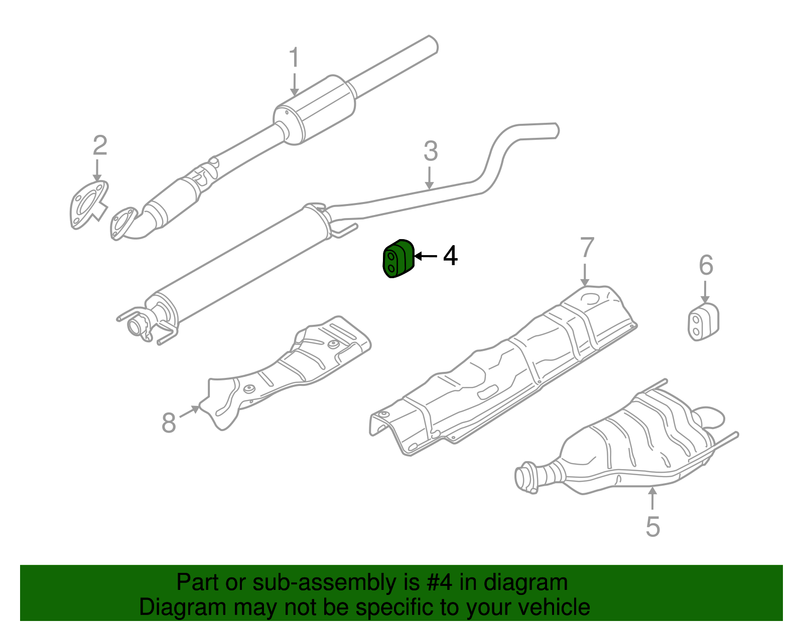 Insulator, Exhaust Pipe Hngr - GM (90466668)