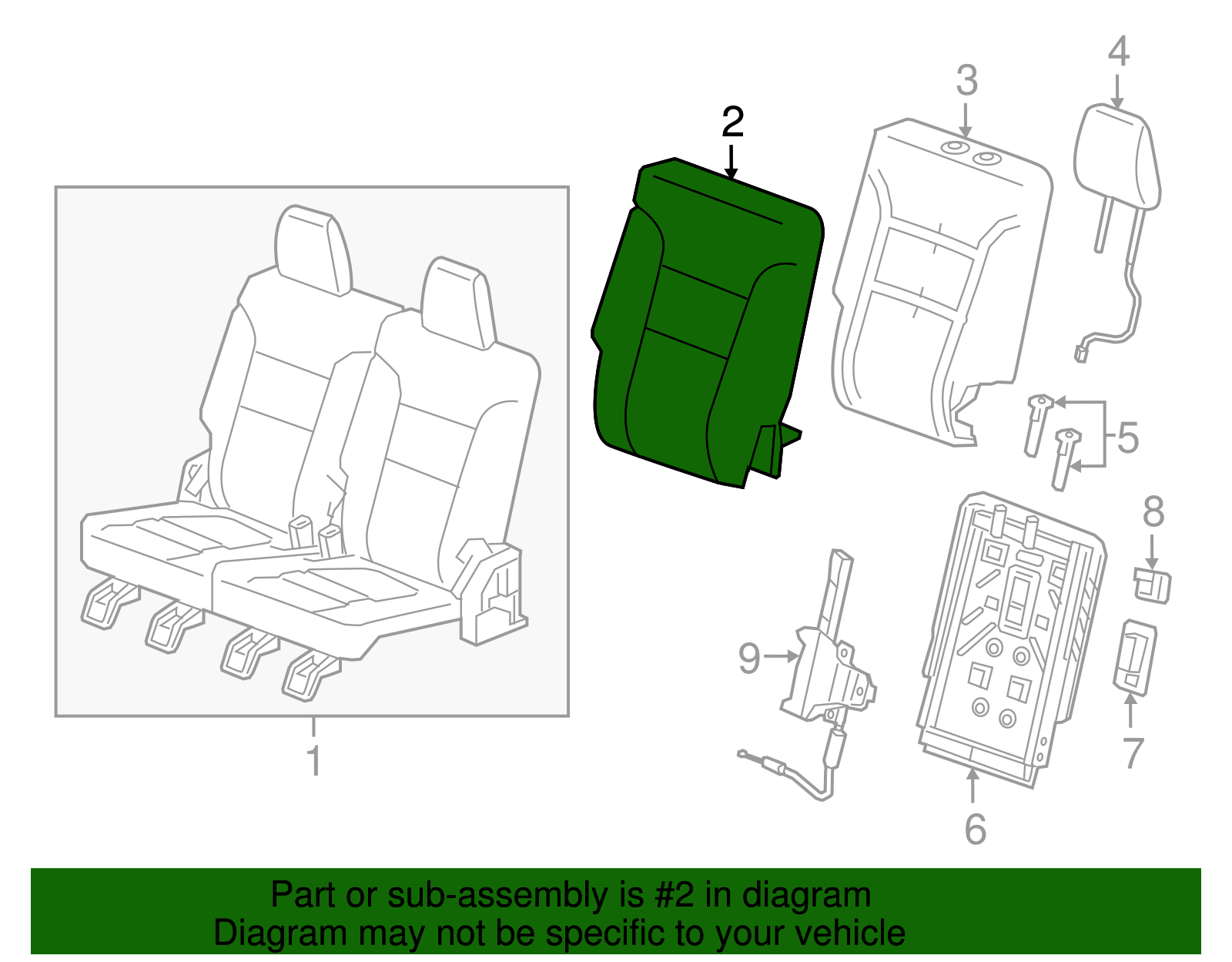 Seat Back Cover - GM (84407110)