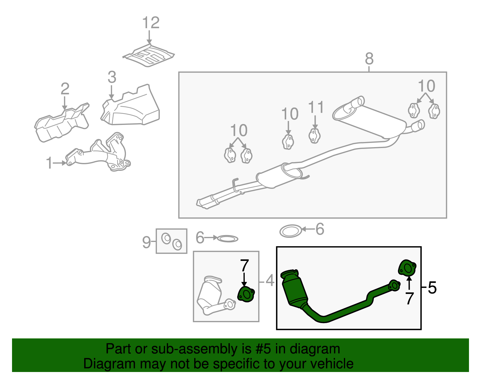 3-Way Catalytic Converter with Gasket and Studs - GM (96817443)