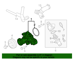 thumbnail image 2 of OEM Spec Water Pump For Ford 3.7L – F-150, Transit, Mustang (2011-2019) BR3Z-8501-N 2 of 3