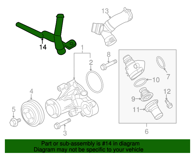 Ford BR3Z18663A Outlet Tube 20112021 Ford OEM Ford Parts