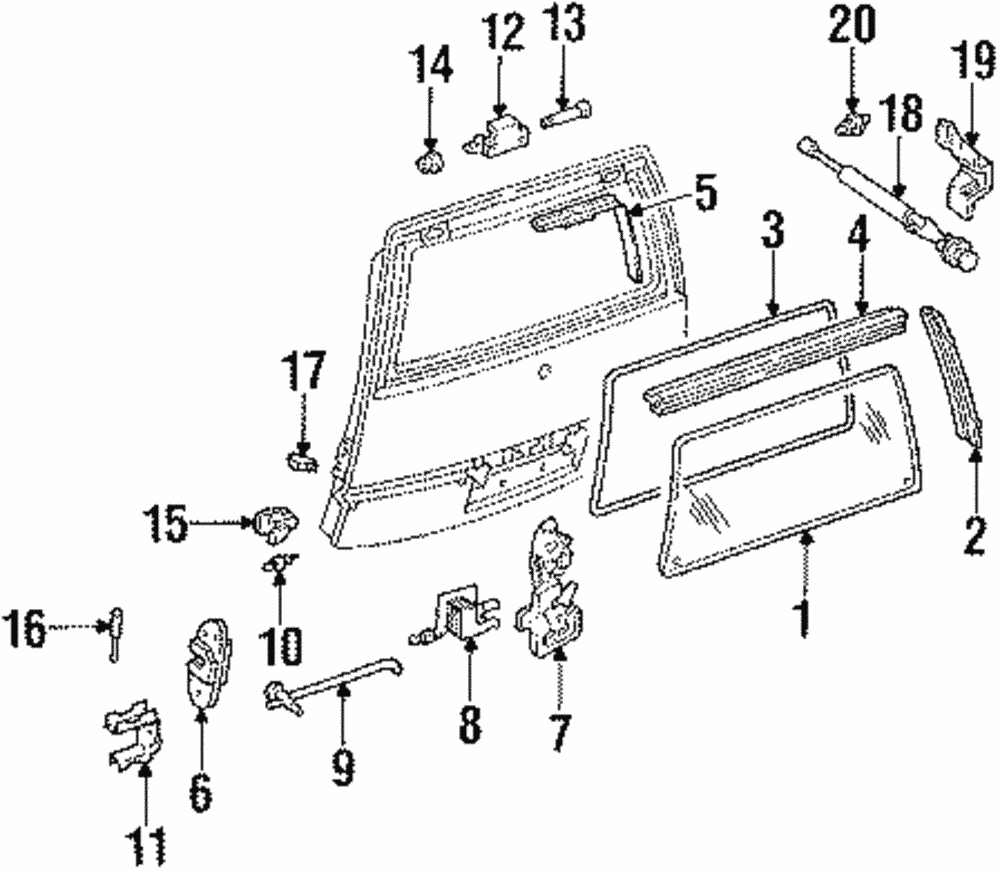 Pin  Tail Gate Wedge Pillar Side - GM (20087363)