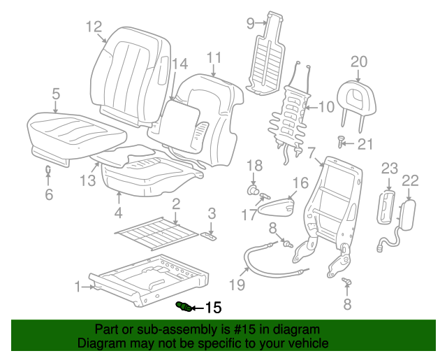 20012007 GM Actuator Asm D/seat Lumbar 12474305