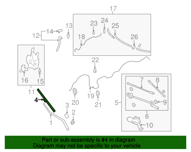 288903WU0A (288903wu0a) 20122017 Infiniti Wiper Blade Infiniti