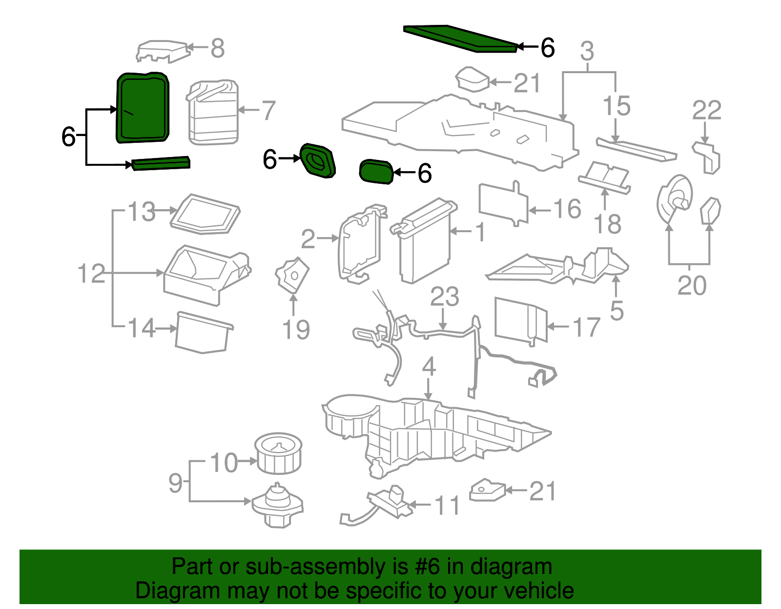 Air Conditioning Evaporator Case Seal Kit - GM (89018784)