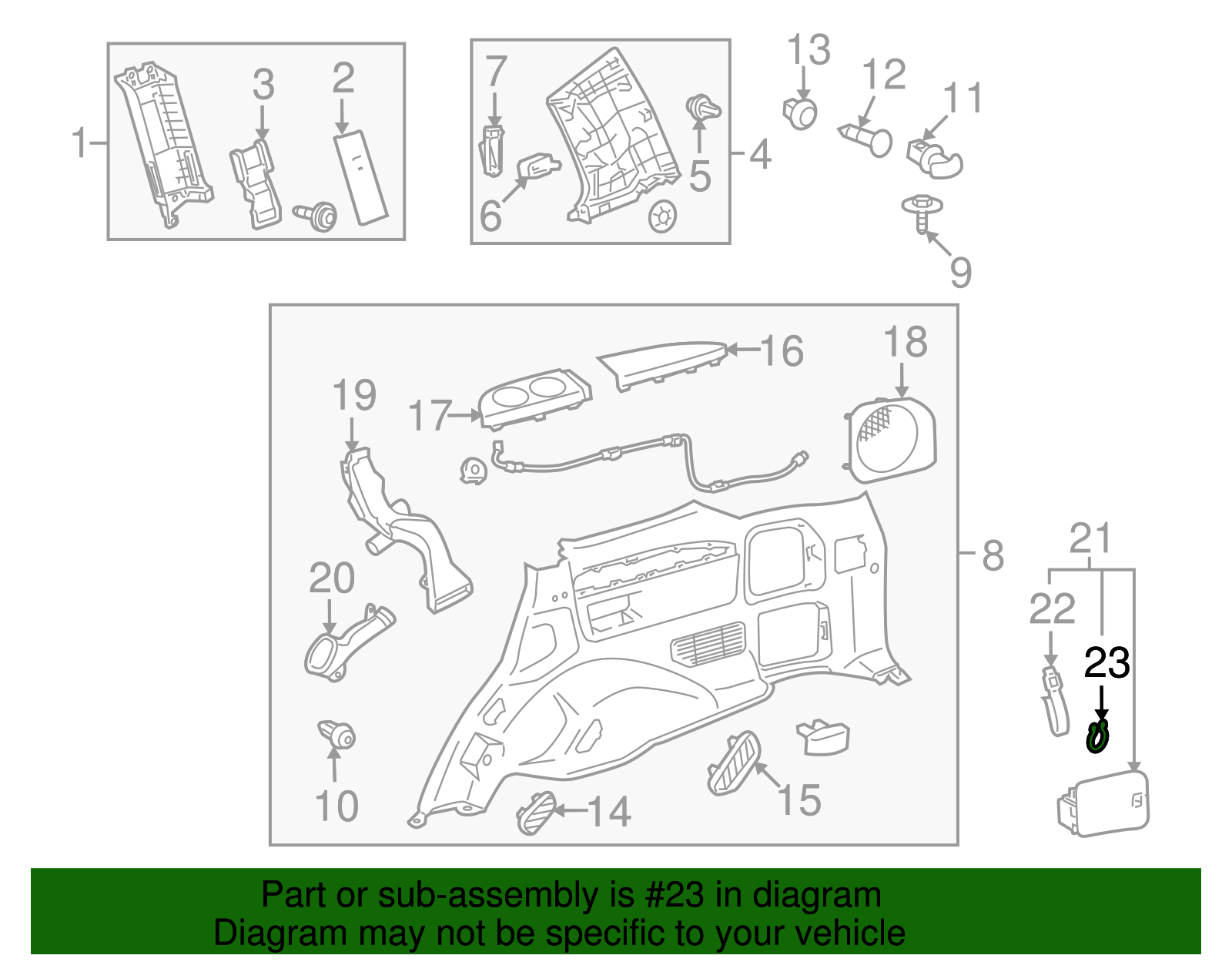 Storage Cover Clip - Toyota (90464-00562)