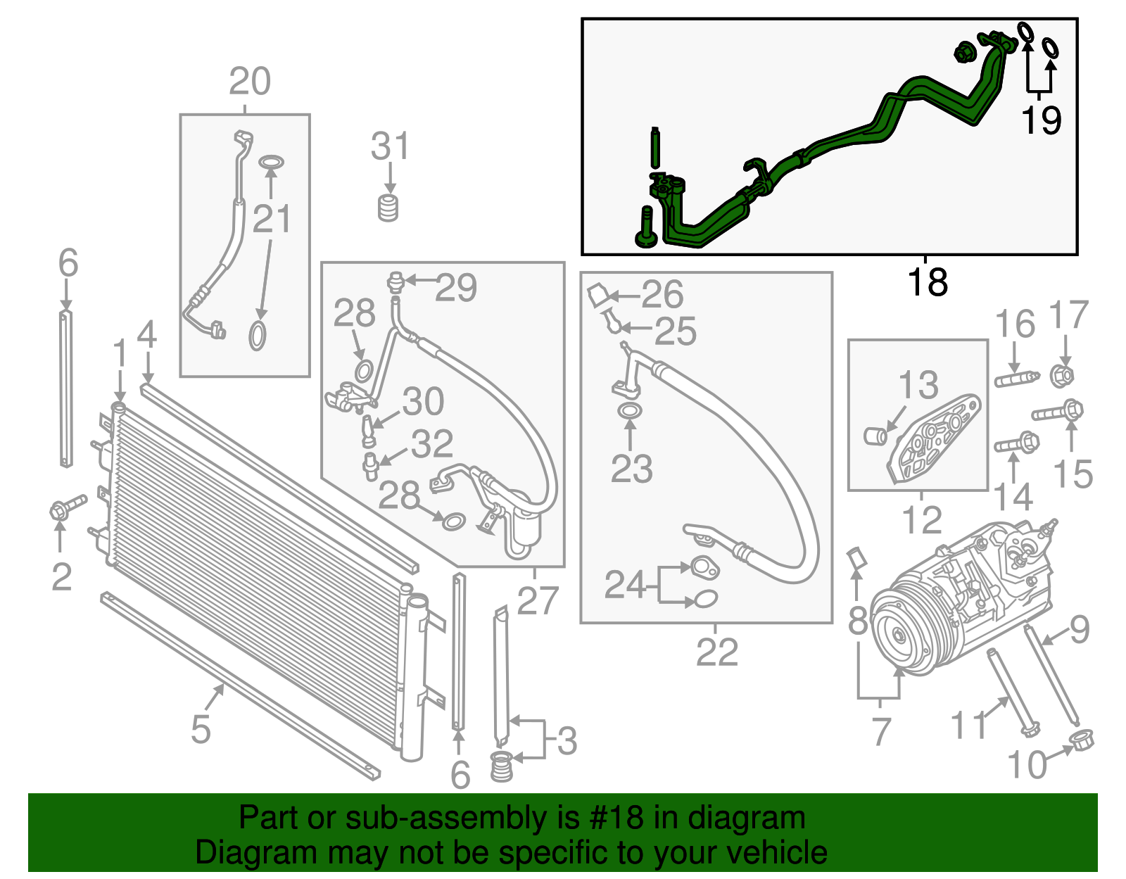 Motorcraft™ A/C Pipe - Ford (YF-37960)