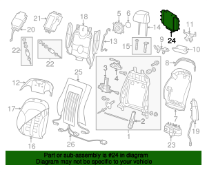 4H0-907-182-M - Climate Controlled Seat Module 2011-2018 Audi ...