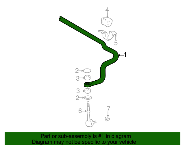 19982004 Toyota Stabilizer Bar 48811AD010 Toyota Parts Center