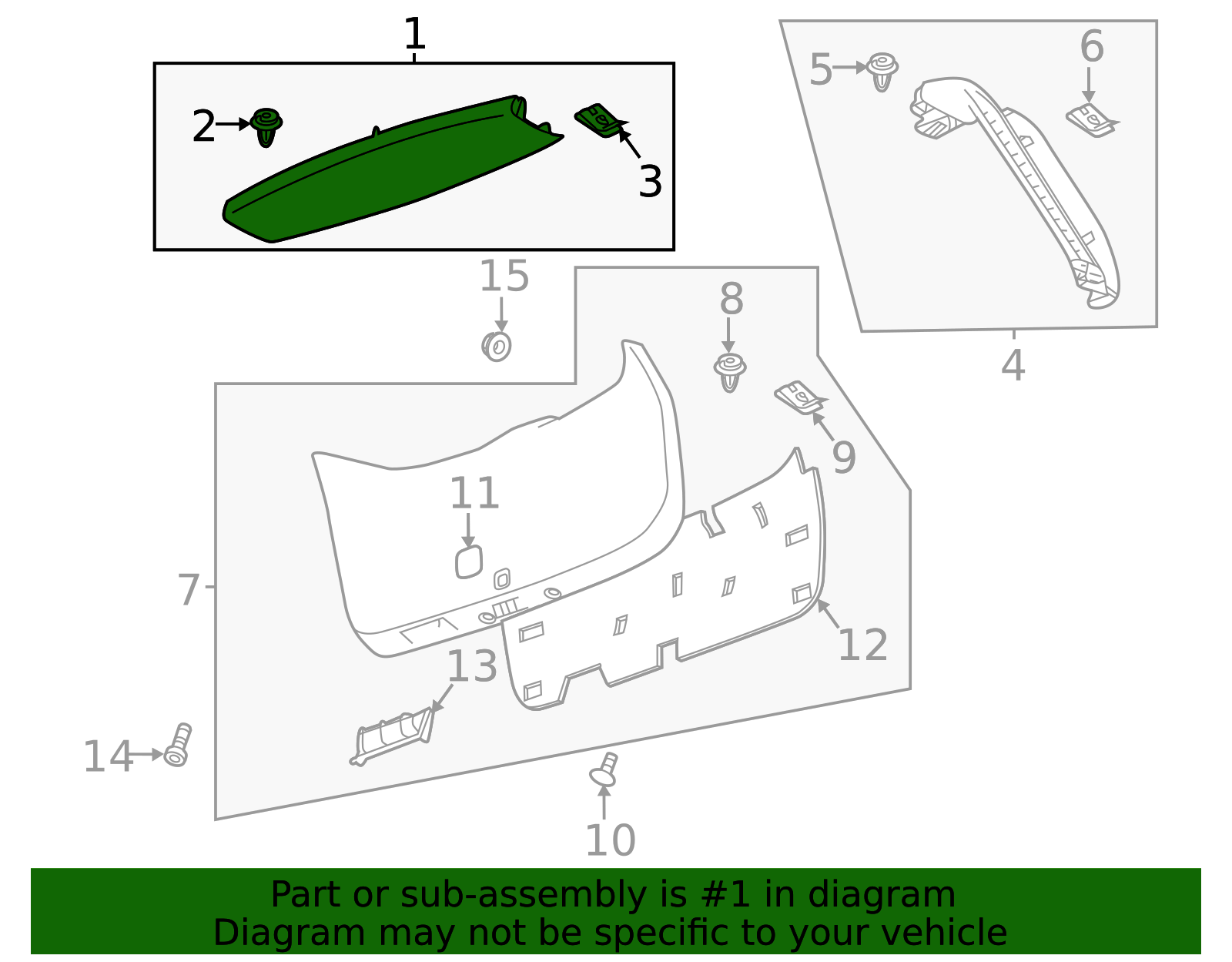 Upper Gate Trim - GM (84445038)