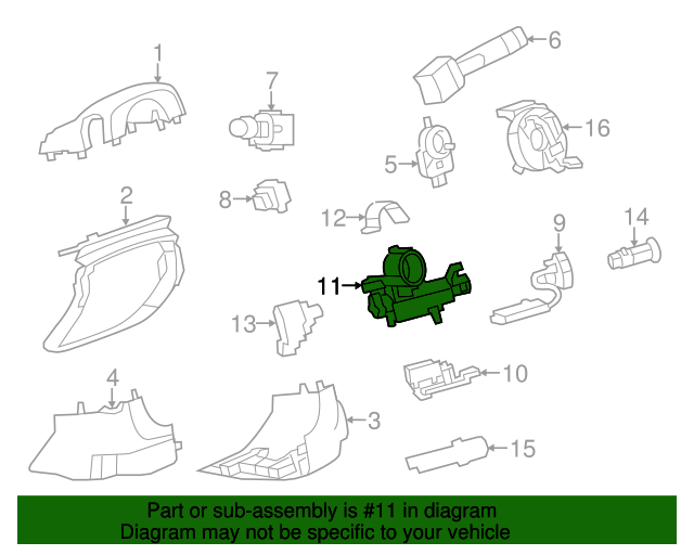 20082014 Cadillac CTS Ignition Housing 25953760