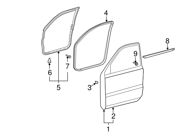 Gearzaar Black Window Belt Moulding Kit For Lexus GX470 2003-2009 – 4-Piece Weatherstrip Set