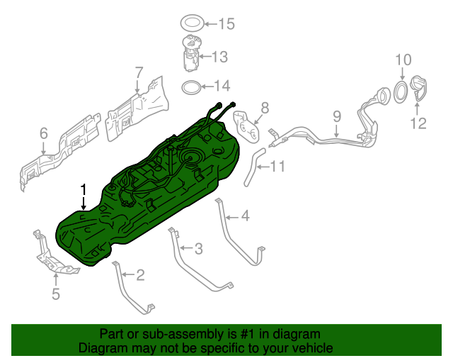 20162020 Nissan Pathfinder Fuel Tank 172023KA1E Nissan Parts Plus