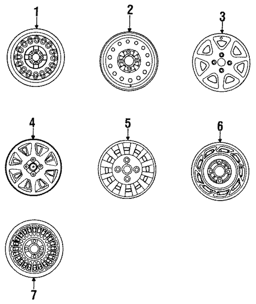 Wheel, Steel - Ford (E8FZ-1007-B)
