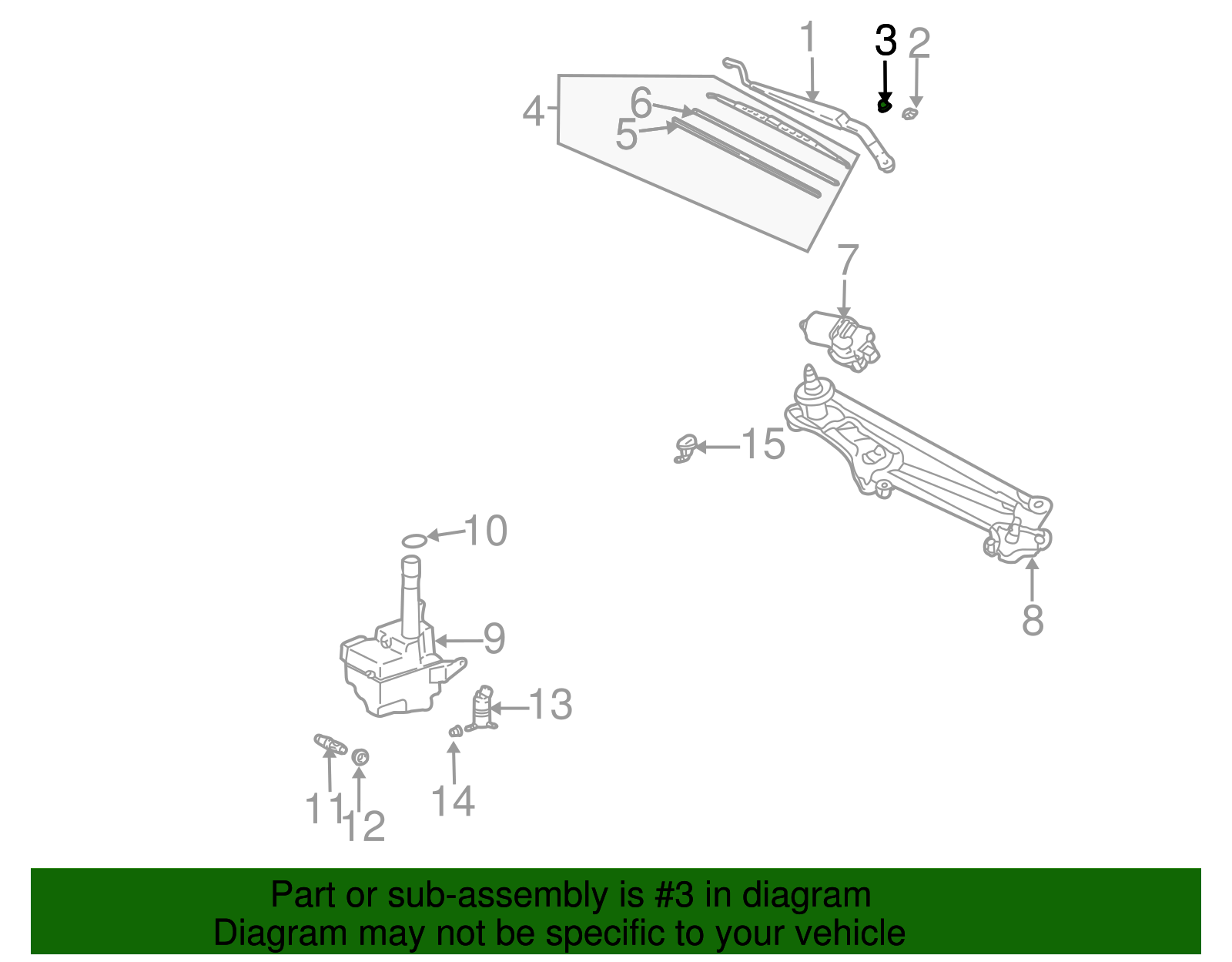 Wiper Arm Cap - Toyota (85292-AA030)