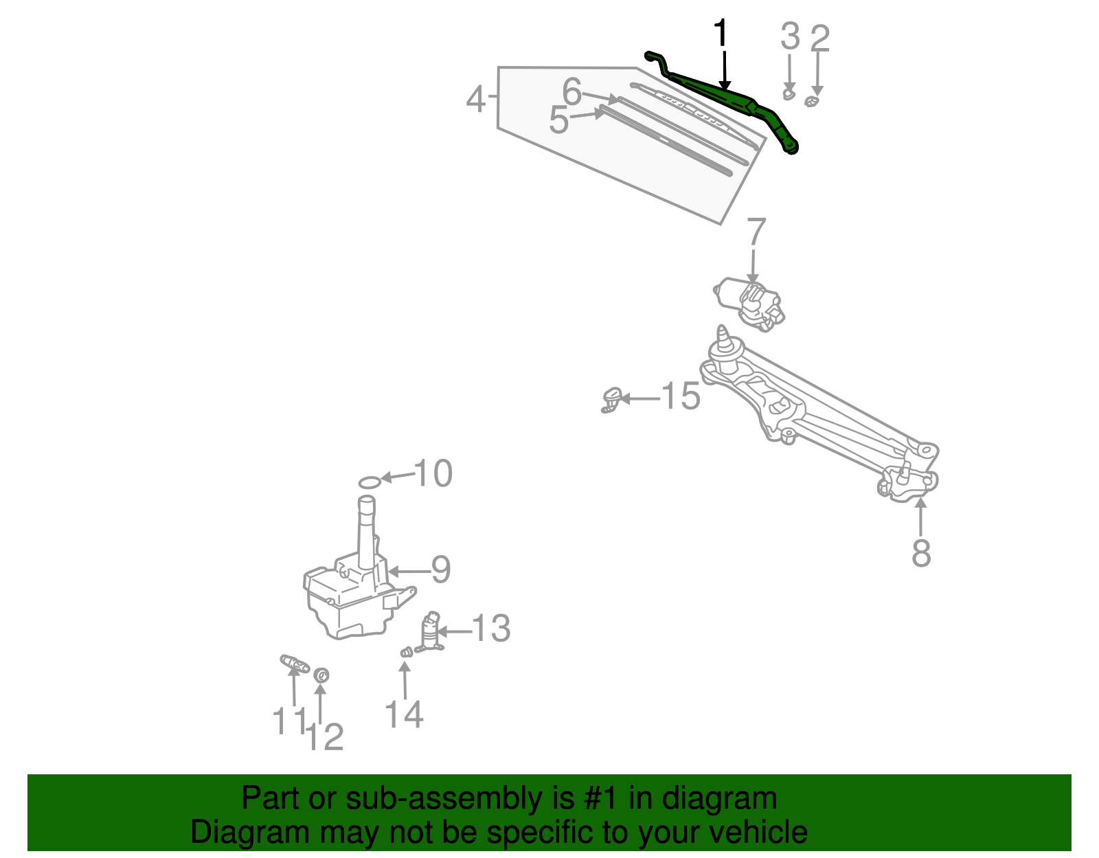 Wiper Arm - Toyota (85211-AA051)