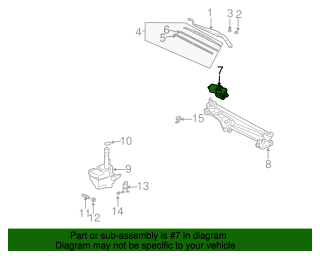Toyota Wiper Motor Part 85110aa030 Toyota Of Colorado Springs Parts