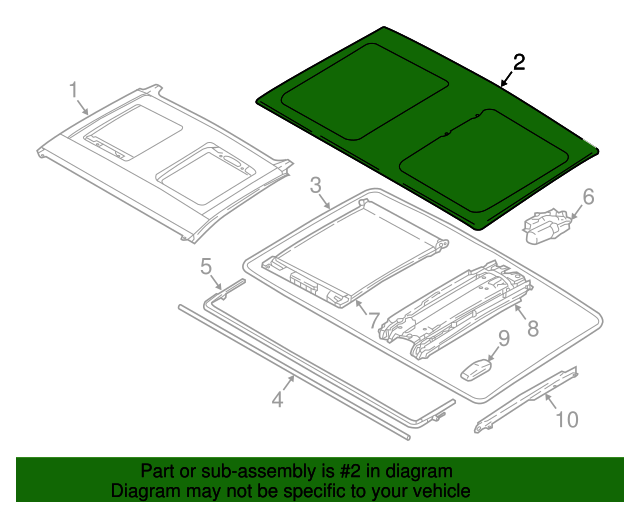 Genuine BMW 54107361007 Sunroof Glass FREE Shipping on Most