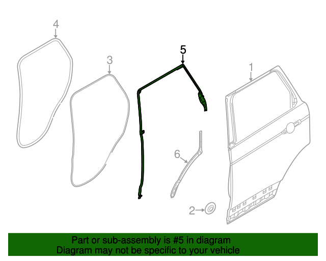 Genuine OEM Body WeatherStrip Part LR113628 Fits 20142022 Land Rover
