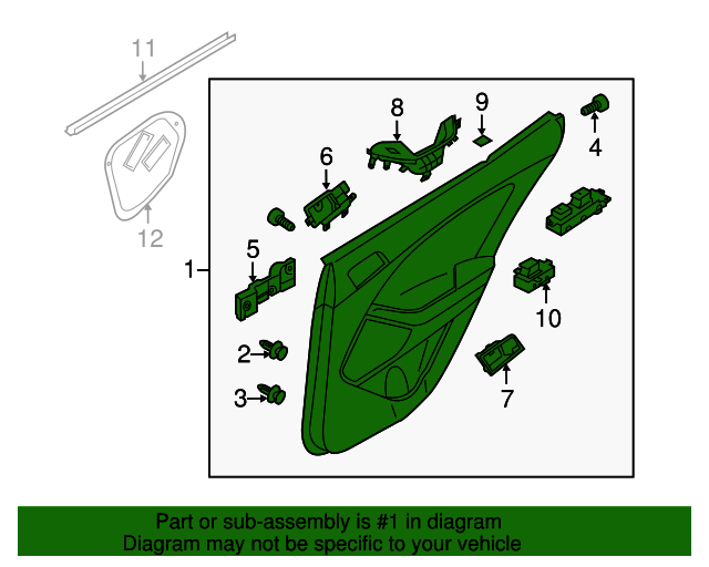20142015 Kia Optima Door Trim Panel 83303 4C040DBD OEM Parts Online