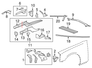 2011-2015 Chevrolet Camaro Lower Brace 22772755 | TascaParts.com