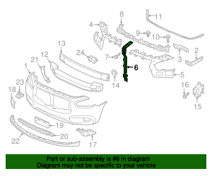62296-3JA0A - Bumper Cover Reinforcement 2013-2020 Infiniti ...