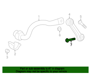 2017-2025 Audi Stabilizer Link Upper Bolt WHT-007-061 | Genuine Audi Part