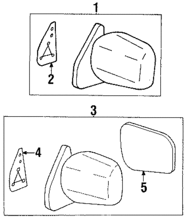 1999 Isuzu Rodeo Mirror Assembly 8971972936 Isuzu Parts Center