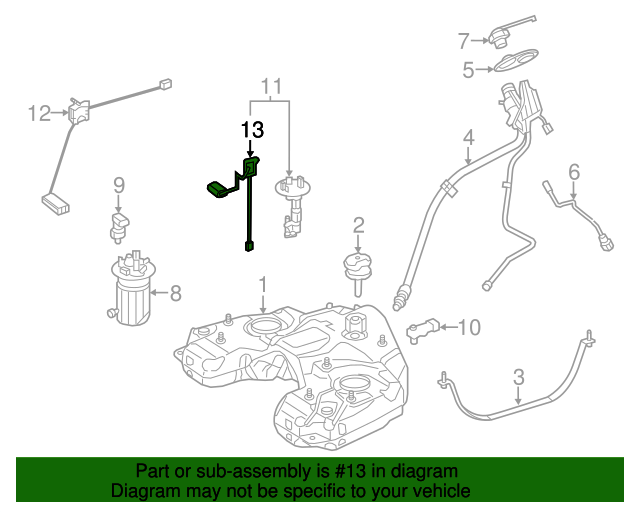 166540051764 Fuel Level Sensor MercedesBenz USA Parts