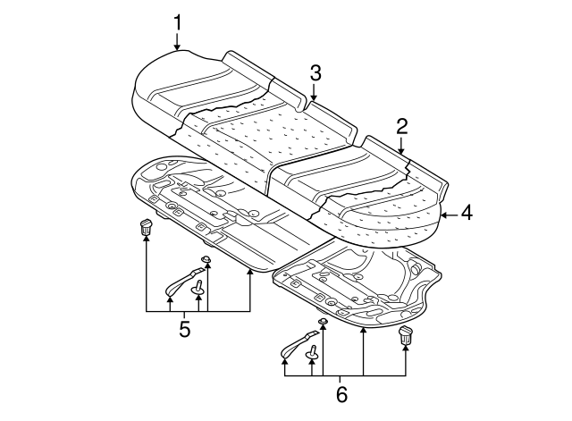 1K9-885-375-A - Seat Cushion Pad 2009-2014 Volkswagen Jetta ...