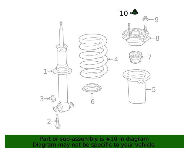 20192024 GM Front Suspension Strut Nut 11601789 GM