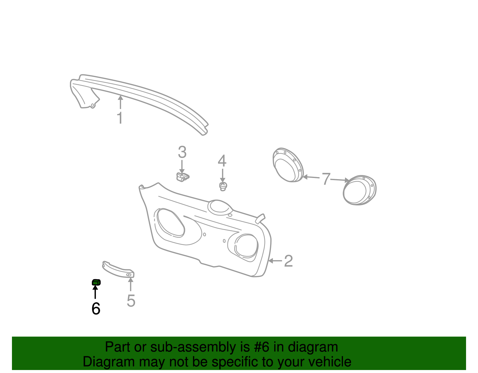 Pull Handle Cap - Ford (YF1Z-5431458-BAA)