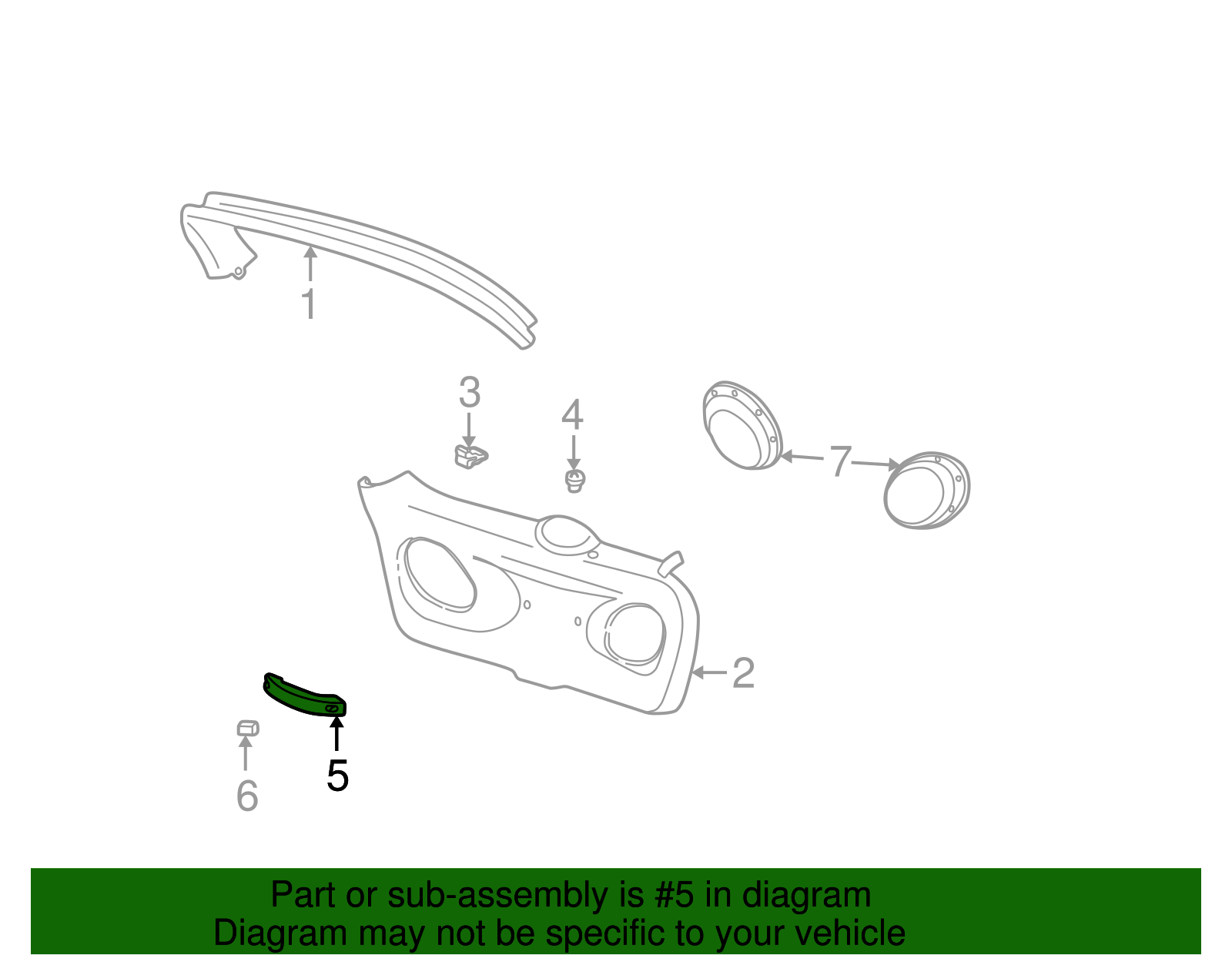 Pull Handle - Ford (YF1Z-7422666-ABB)