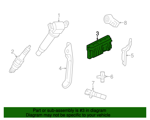 20152016 Toyota Avalon Engine Control Module (ECM) 8966107531