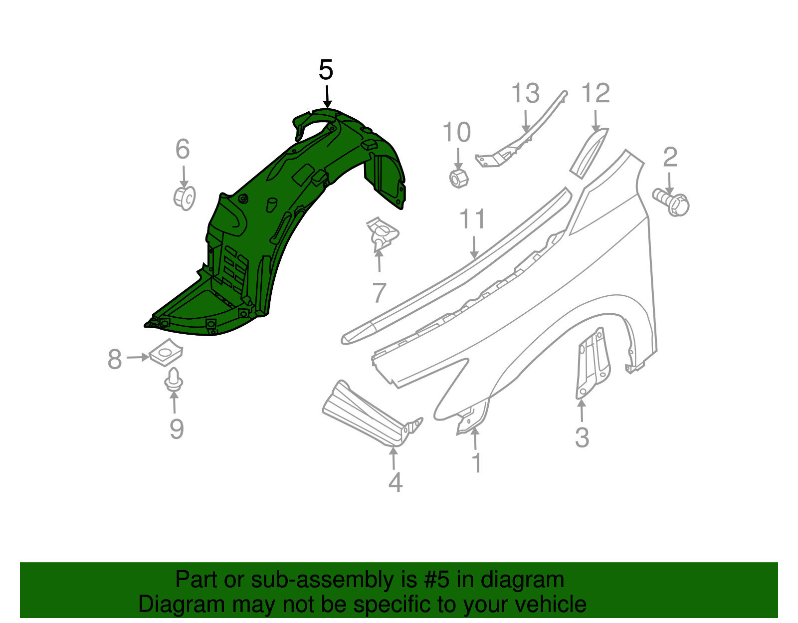63842-ZX70A | Nissan Protct Fr Fnd R - Genuine OEM