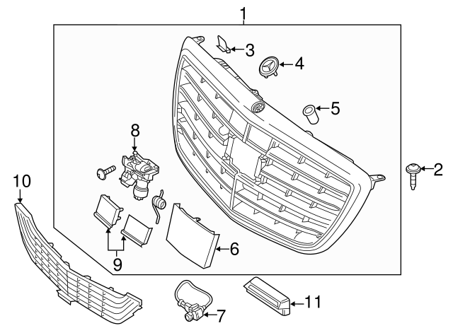 2015-2017 Mercedes-Benz S 600 Upper Grille 222-880-12-02-9040 | MB OEM ...