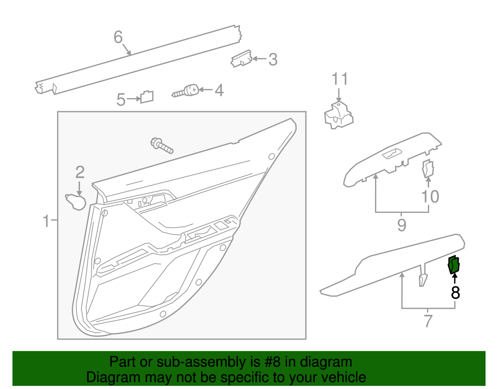 Body C-Pillar Trim Panel Clip - Toyota (90467-05172)