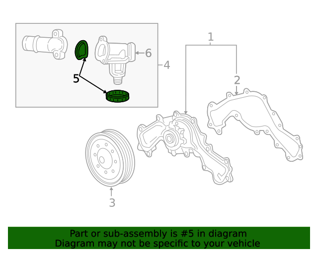 GM OEM Water PumpThermostat Unit Seal 12647181 Car & Truck Parts Auto