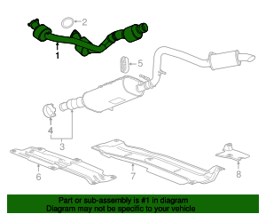 2015-2020 GM Three-Way Catalytic Converter with Exhaust Pipe 19420265 ...