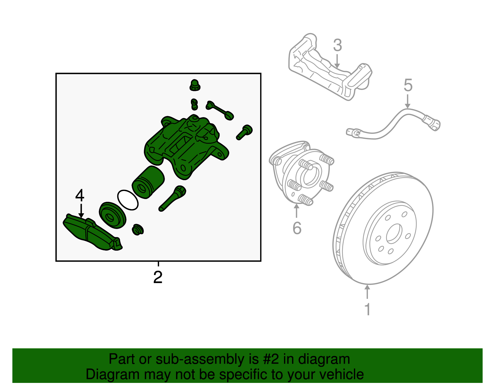 Rear Passenger Side Disc Brake Caliper Assembly - Cadillac (89047743)