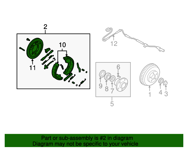 0K58B26990 Brake Assembly 20042005 Kia Sedona Kia Auto Parts