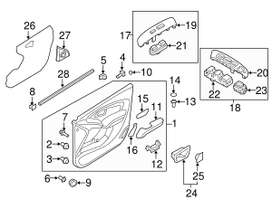 Genuine Window Switch for 2010-2017 Hyundai Tucson | Part# 93570-2S110 ...